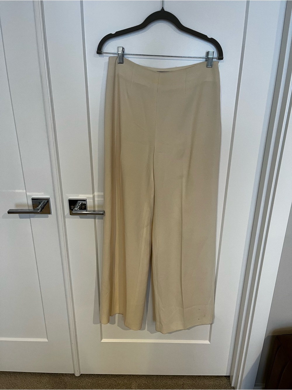 Ralph Lauren Cream Wide-Leg Trousers